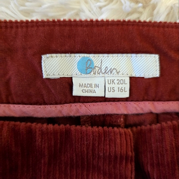 Boden Sienna Brown Cordouroy Flare Pants size 16L - Picture 8 of 16